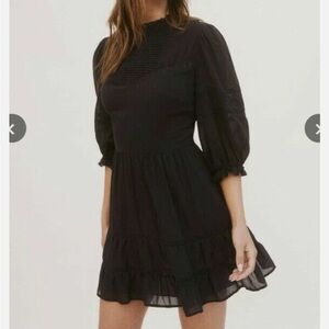 Reformation linen Miley Mini Dress in Black